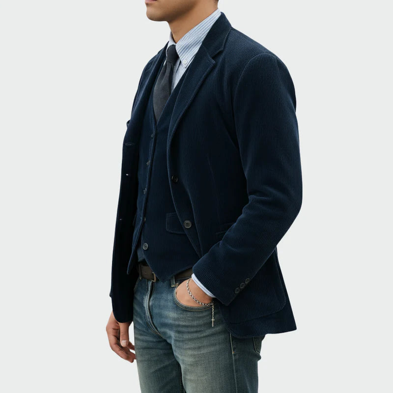 Riviera | Conjunto de chaqueta y chaleco de terciopelo
